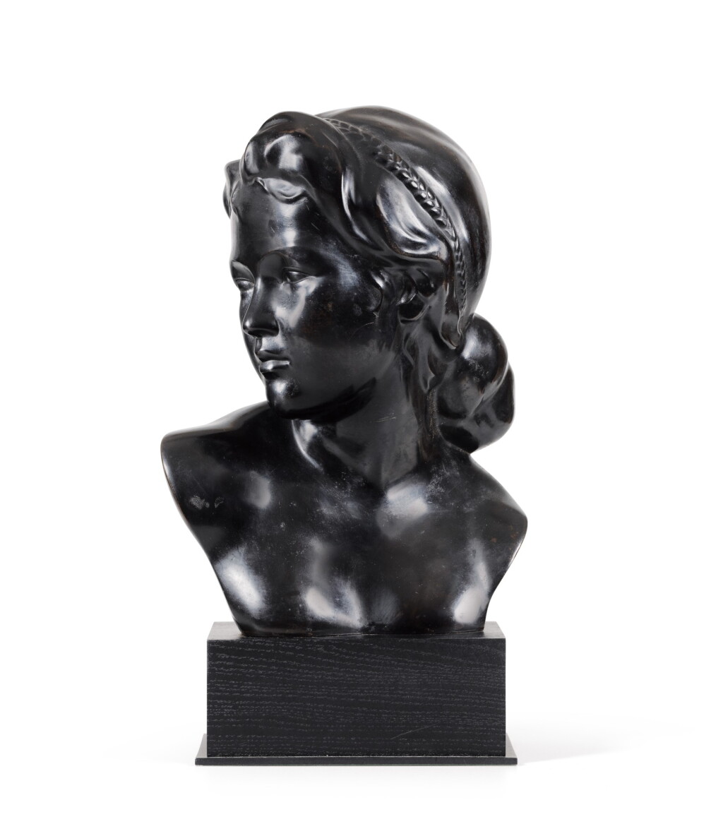 View full screen - View 1 of Lot 24. Nam Thai (20th century), Head of a young woman | Nam Thai(二十世紀) 女人頭像.