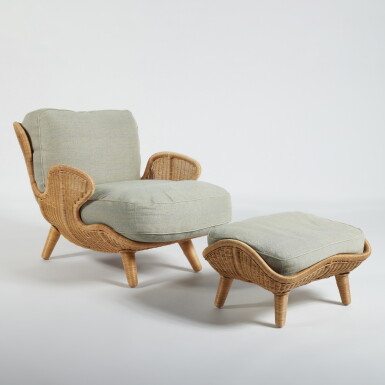 View full screen - View 1 of Lot 139. "Siesta" Armchair and Ottoman.