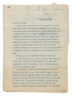 WILLIAM HOWARD TAFT | William Howard Taft writes to Secretary of Agriculture James Wilson regarding malfeasance and personnel changes at the Bureau of Chemistry