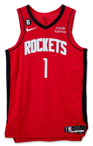 View full screen - View 1 of Lot 7. Jabari Smith Jr. Houston Rockets 2022-2023 Game Worn Home Jersey | Rookie Season.