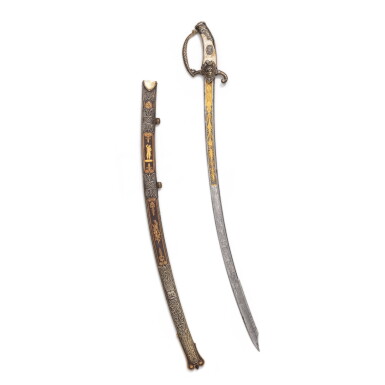 View full screen - View 1 of Lot 92. A Restauration metal and damascened iron sword, by Pirmet, Paris, circa 1825, probably gift from Charles X to Charles II, prince de Bourbon-Parme.