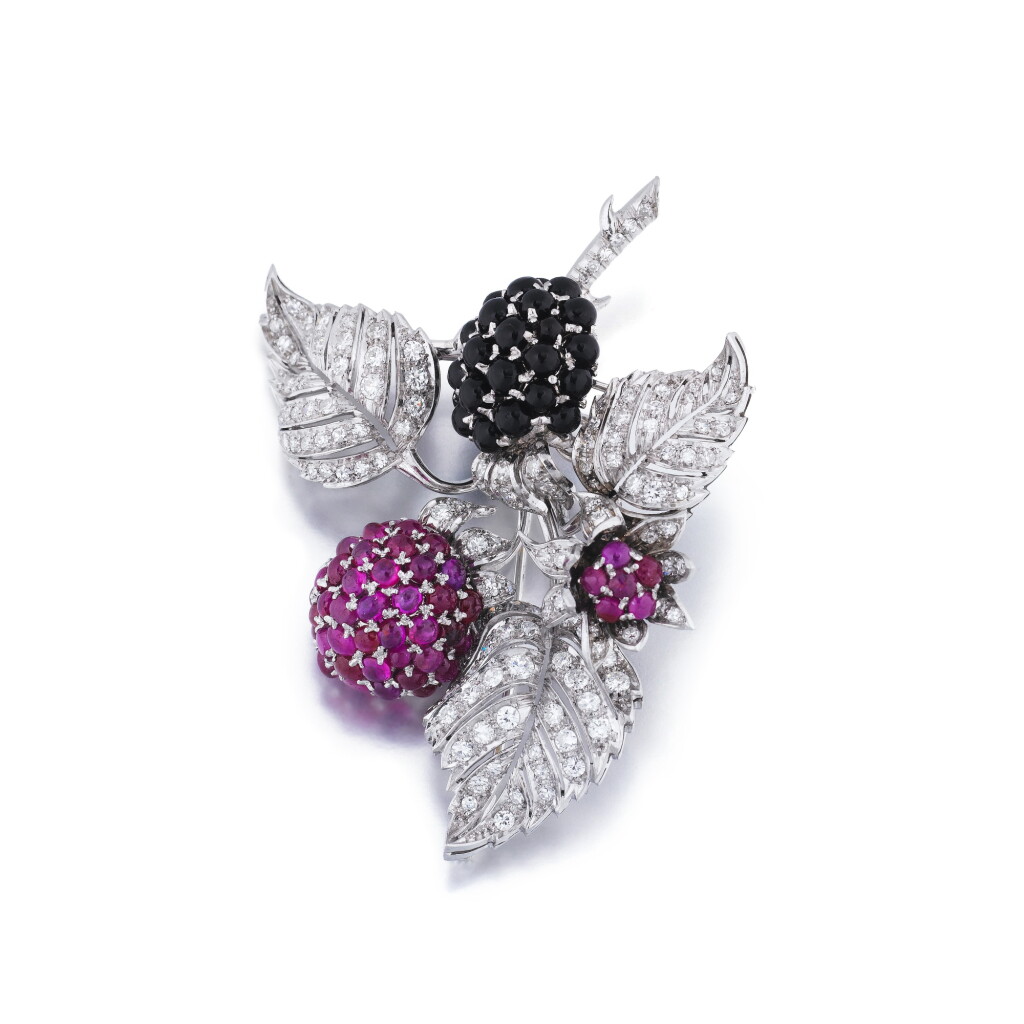 全萤幕检视 - 查看101Broche rubis, onyx et diamants | Ruby, onyx and diamond brooch的1