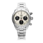 ROLEX | REFERENCE 6265/6263 'BIG RED' DAYTONA A STAINLESS STEEL CHRONOGRAPH WRISTWATCH WITH REGISTERS AND BRACELET, CIRCA 1979