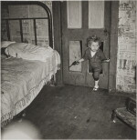 Why use the door. Coal Miners child uses the “cat hole”. Bertha Hill, W. Va.