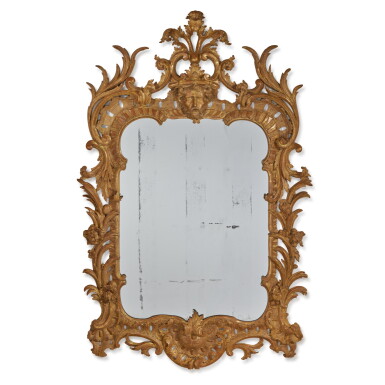 View full screen - View 1 of Lot 504. A George II Carved Giltwood Mirror, Circa 1750.