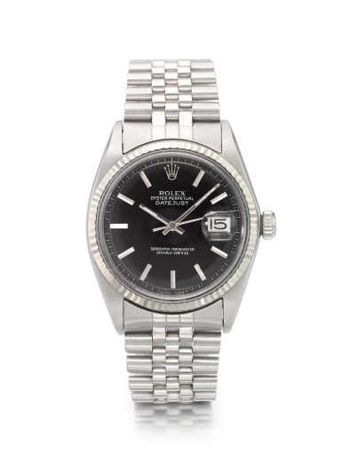 View full screen - View 1 of Lot 121. ROLEX | REF 1603 DATEJUST, A STAINLESS STEEL AUTOMATIC WRISTWATCH WITH DATE AND BRACELET CIRCA 1969 .