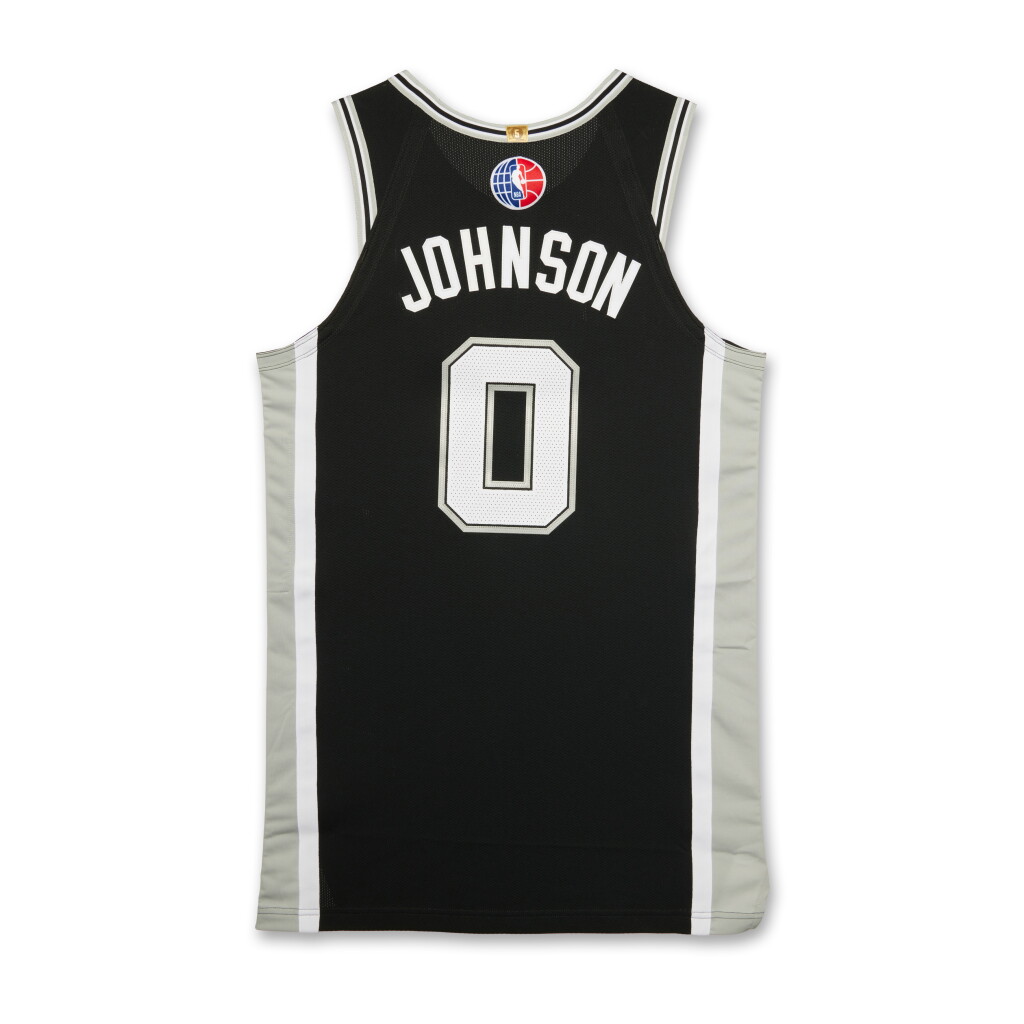 View full screen - View 1 of Lot 38. Keldon Johnson ‘2025 Paris Games’ San Antonio Spurs 2024-2025 Game Worn Icon Edition Jersey .