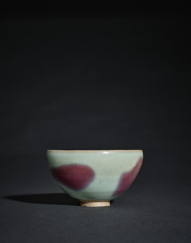 View full screen - View 1 of Lot 2033. A Junyao purple-splashed bowl, Song - Yuan dynasty | 宋至元 鈞窰月白釉紫斑盌.