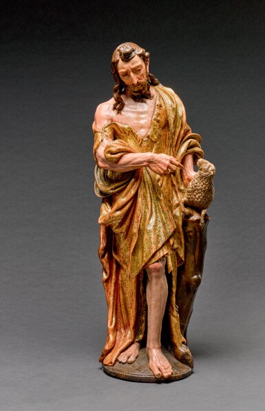 View full screen - View 1 of Lot 51. ATTRIBUTED TO ROQUE DE BALDUQUE (D. 1561), SPANISH, SEVILLE, MID-16TH CENTURY| SAINT JOHN THE BAPTIST.