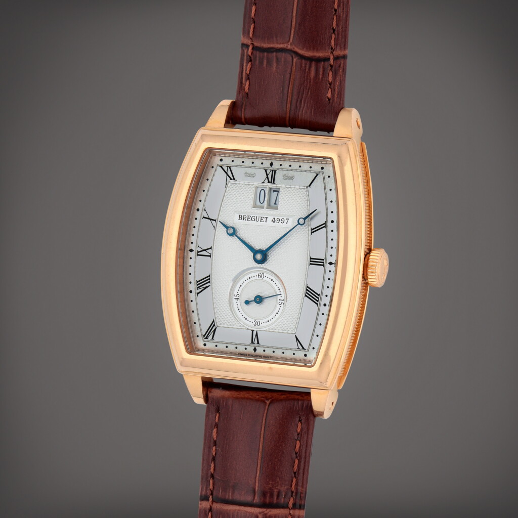View full screen - View 1 of Lot 305. Heritage, Reference 5480 | A pink gold wristwatch with digital display date | Circa 2004.