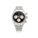 ROLEX | COSMOGRAPH DAYTONA "BIG RED", REFERENCE 6265, A STAINLESS STEEL CHRONOGRAPH WRISTWATCH WITH BRACELET, CIRCA 1978