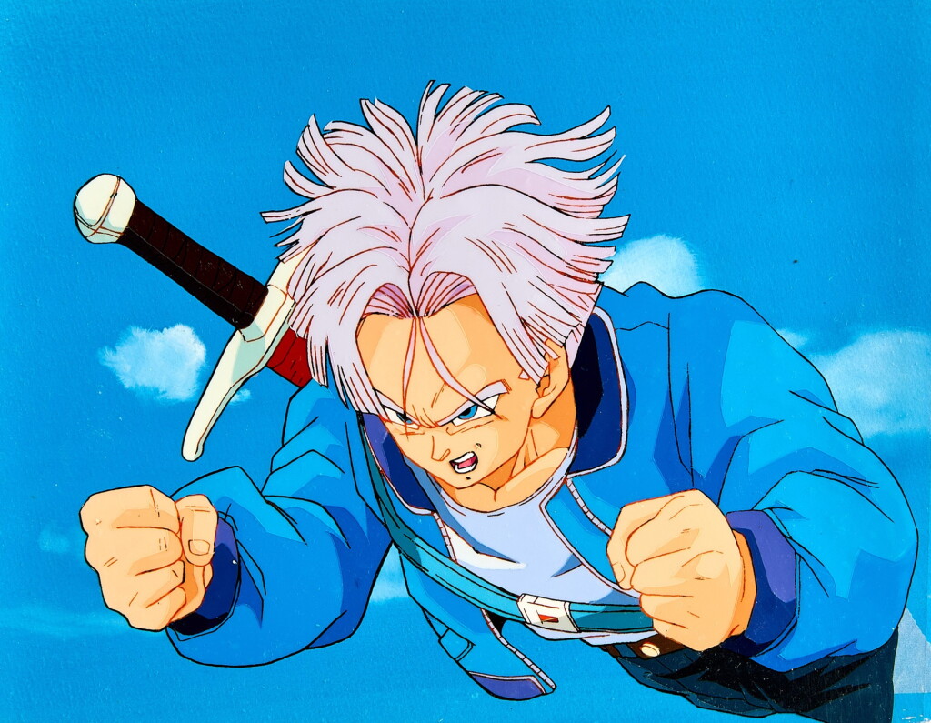 View full screen - View 1 of Lot 38. Trunks Animation Cels with Dougas, Hand-painted Original Background and Timesheet | 杜拉格斯賽璐璐,附線稿,手繪原裝背景及律表.