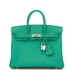 Hermès Vert Vertigo Swift Birkin 25cm Palladium Hardware