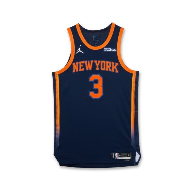 View full screen - View 1 of Lot 55. Josh Hart New York Knicks 2024-2025 Emirates NBA Cup Quarterfinals Game Worn Statement Edition Jersey | Matched to 2 Games | Triple-Double.
