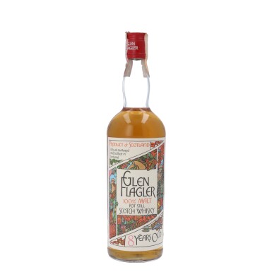 View full screen - View 1 of Lot 99. Glen Flagler 8 Year Old (1970s Gothic Label) 40.0 abv NV (1 BT75).
