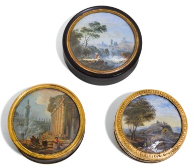 View full screen - View 1 of Lot 120. A GILT-METAL MOUNTED TORTOISESHELL BOÎTE À MINIATURES.