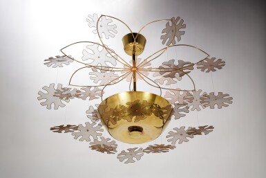 View full screen - View 1 of Lot 467. "Snowflake" Ceiling Light.