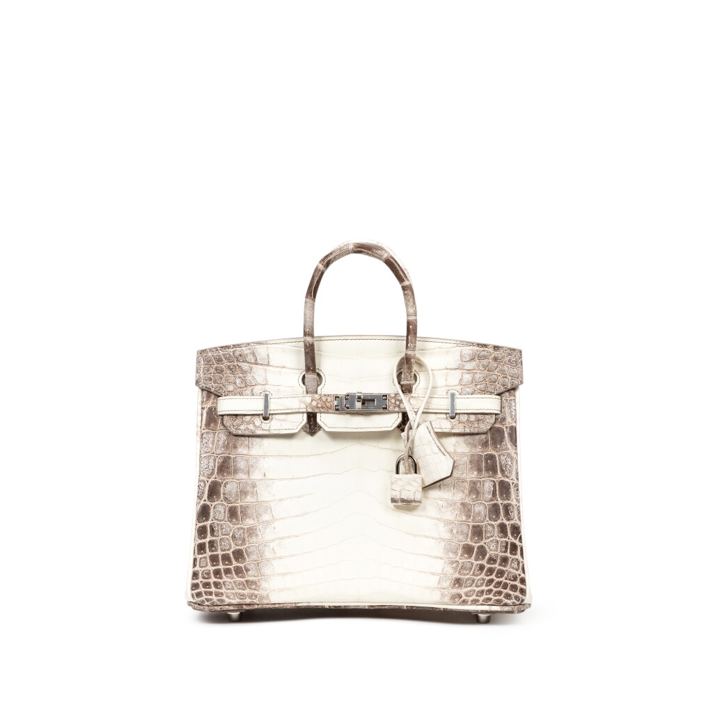 Voir en plein écran - Voir 1 du lot 1007. Blanc Matte Himalaya Niloticus Crocodile Birkin 25 Palladium hardware, 2021.