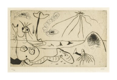 View full screen - View 1 of Lot 173. JOAN MIRÓ | LA BAIGNEUSE (DUPIN 23).