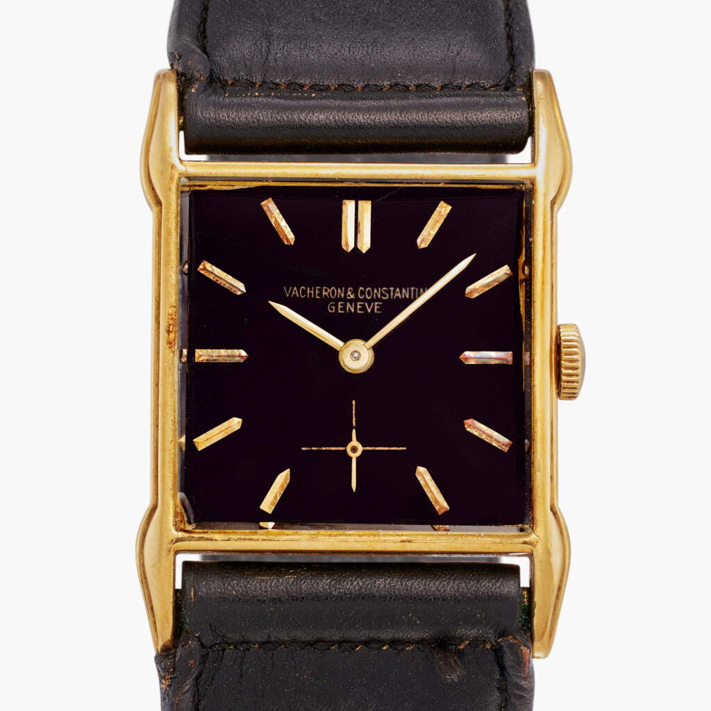 View full screen - View 1 of Lot 41. Reference 4449 | A yellow gold wristwatch, Circa 1950.