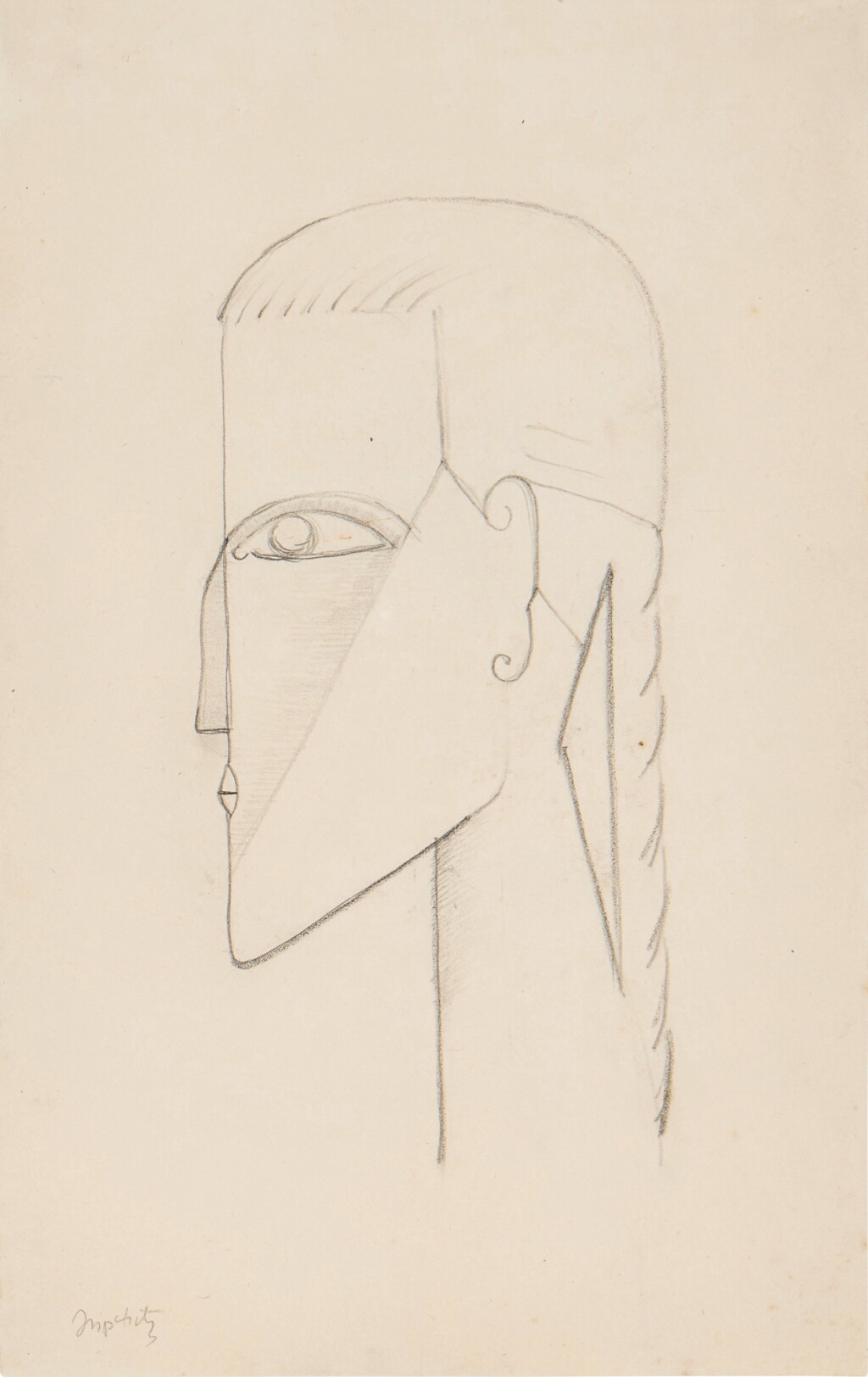 View full screen - View 1 of Lot 2143. Femme de profil.