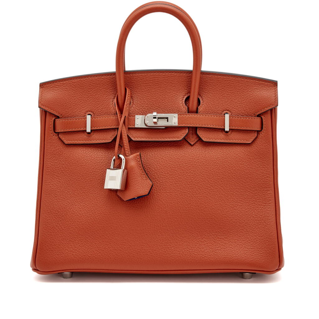 View full screen - View 1 of Lot 101. Limited Edition Cuivre Fjord and Bleu Saphir Verso Birkin 25 Palladium Hardware, 2022.