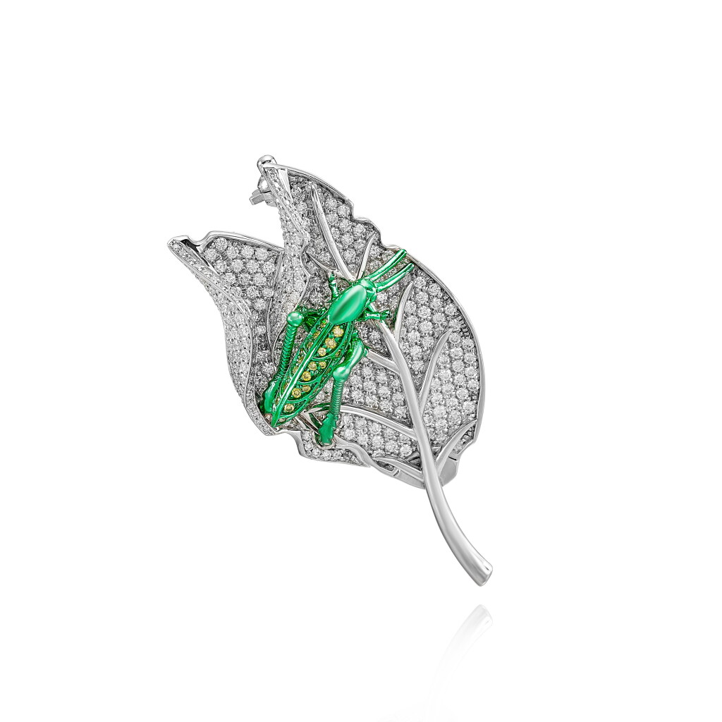 View full screen - View 1 of Lot 611. Diamond Brooch | 鑽石 胸針.