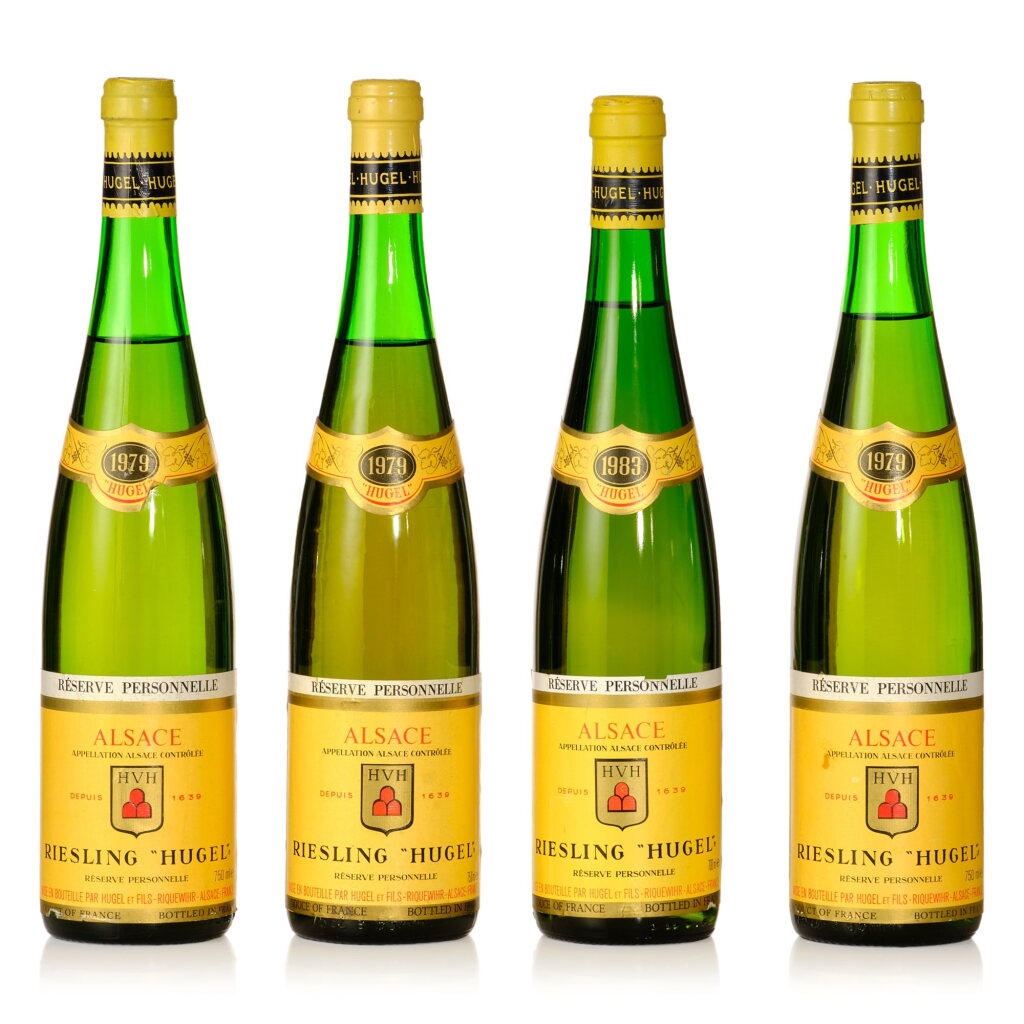 View full screen - View 1 of Lot 170. Riesling, Réserve Personnelle Hugel 1979 and 1983 (3 BT, 1 BT70).