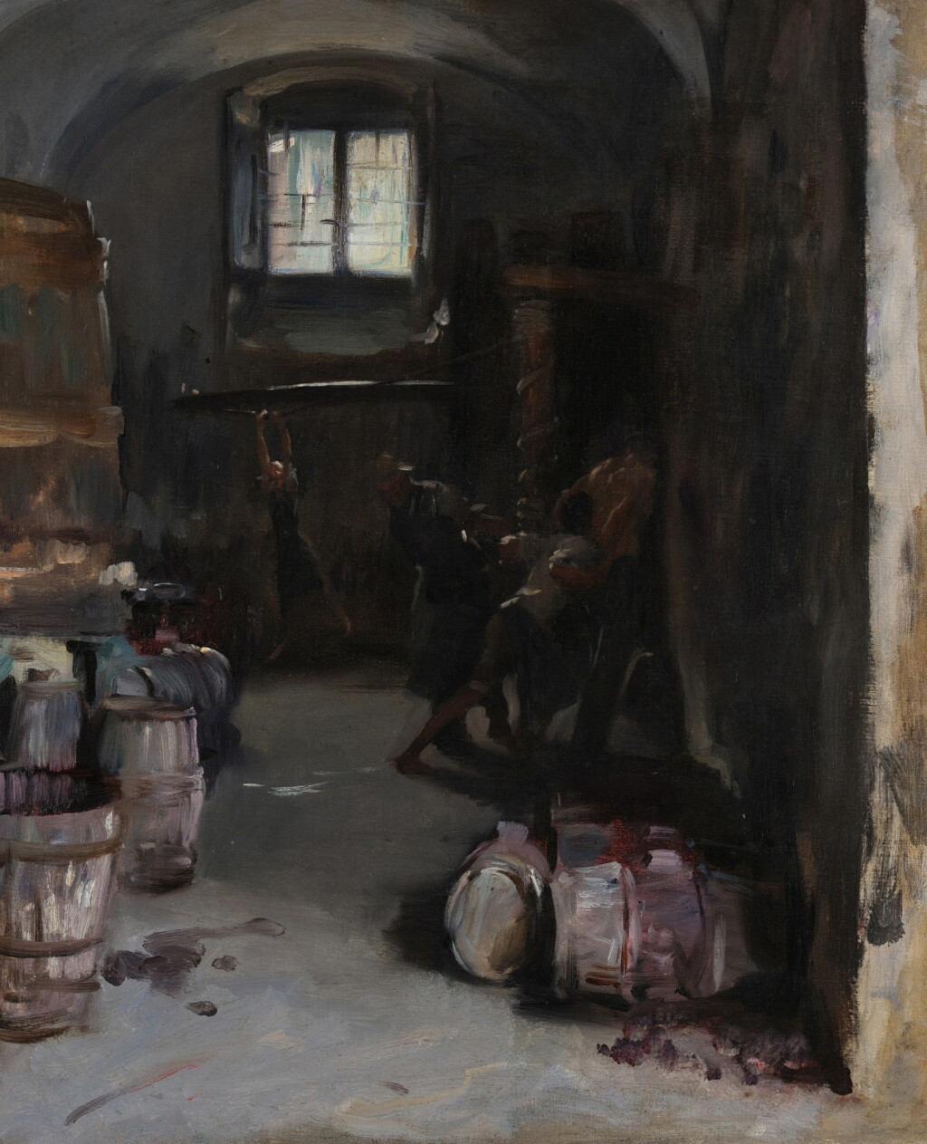 View full screen - View 1 of Lot 344. Pressing the Grapes: Florentine Wine Cellar.