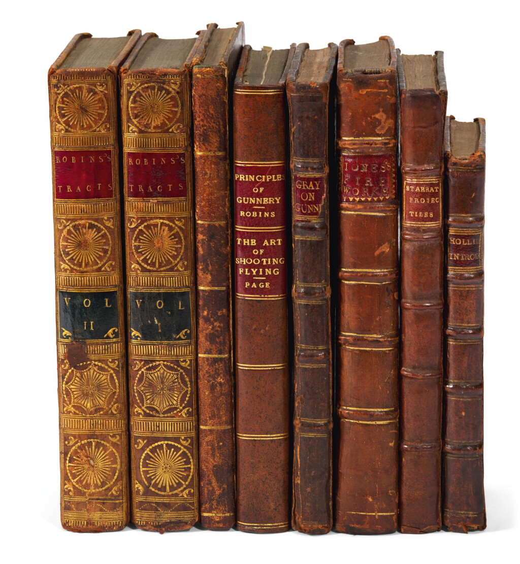 View full screen - View 1 of Lot 232. Gunnery, works in English, 10 volumes, eighteenth-century, in contemporary calf.