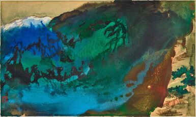 全萤幕检视 - 查看3042 張大千 遙峯雪霽 | Zhang Daqian (Chang Dai-chien, 1899-1983), Silvery Peaks的1