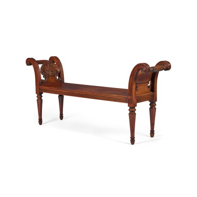 View full screen - View 1 of Lot 1792. A Regency Mahogany Hall Bench Attributed to Gillows, Circa 1810.