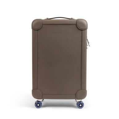 View full screen - View 1 of Lot 674. Etain Taurillon Regate and Canvas R.M.S. Cabin Suitcase Palladium Hardware.