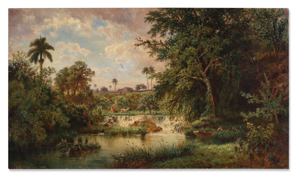 View full screen - View 1 of Lot 22. Paisaje con vacas.