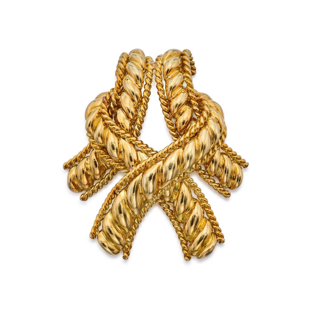 View full screen - View 1 of Lot 389. Gold Clip-Brooch.