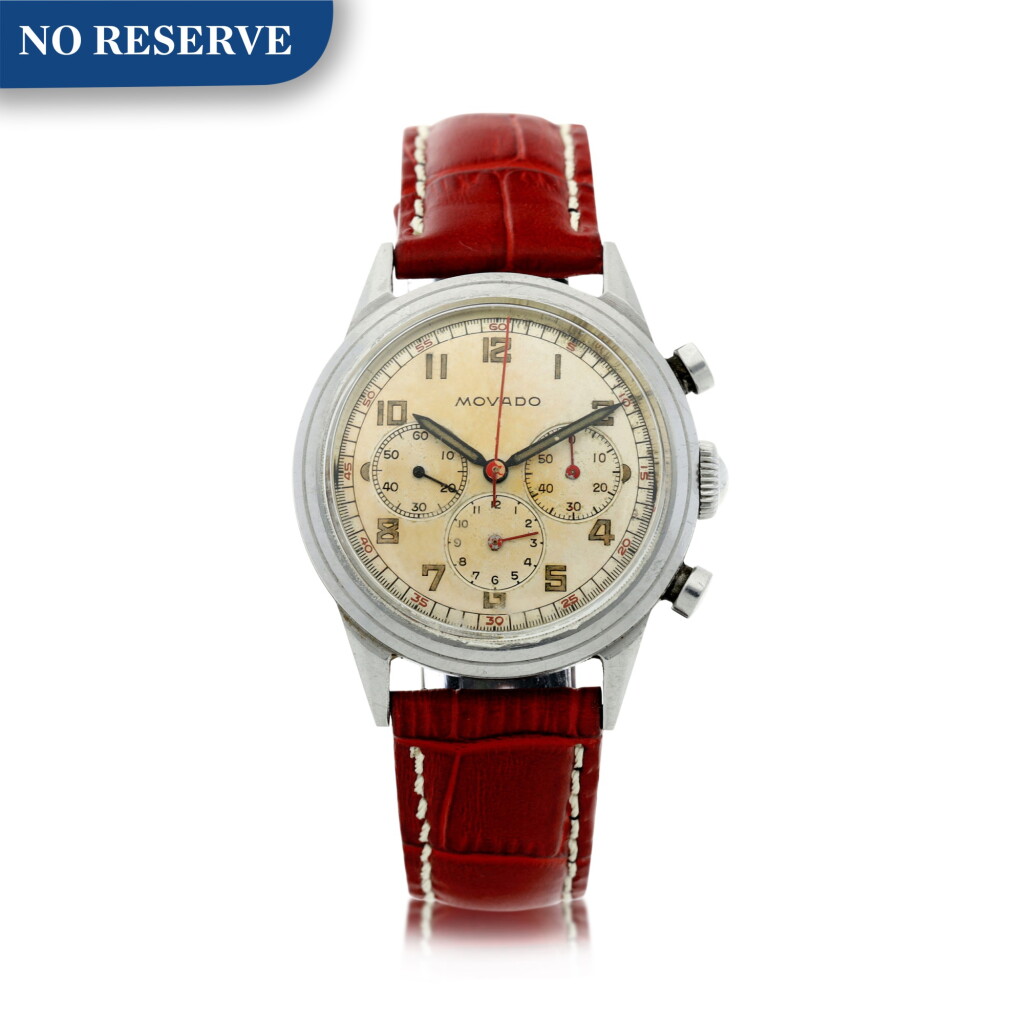 View full screen - View 1 of Lot 246. A STAINLESS STEEL CHRONOGRAPH WRISTWATCH, CIRCA 1970.