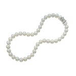 Cultured Pearl and Diamond Necklace