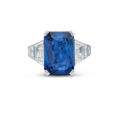 View full screen - View 1 of Lot 84. Sapphire and Diamond Ring .
