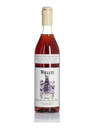 View full screen - View 1 of Lot 207. Willett Family Estate Single Barrel Bourbon #1605 "Dug'z & Willy'z" 17 Year Old 145.8 Proof 1989 (1 BT 75cl).