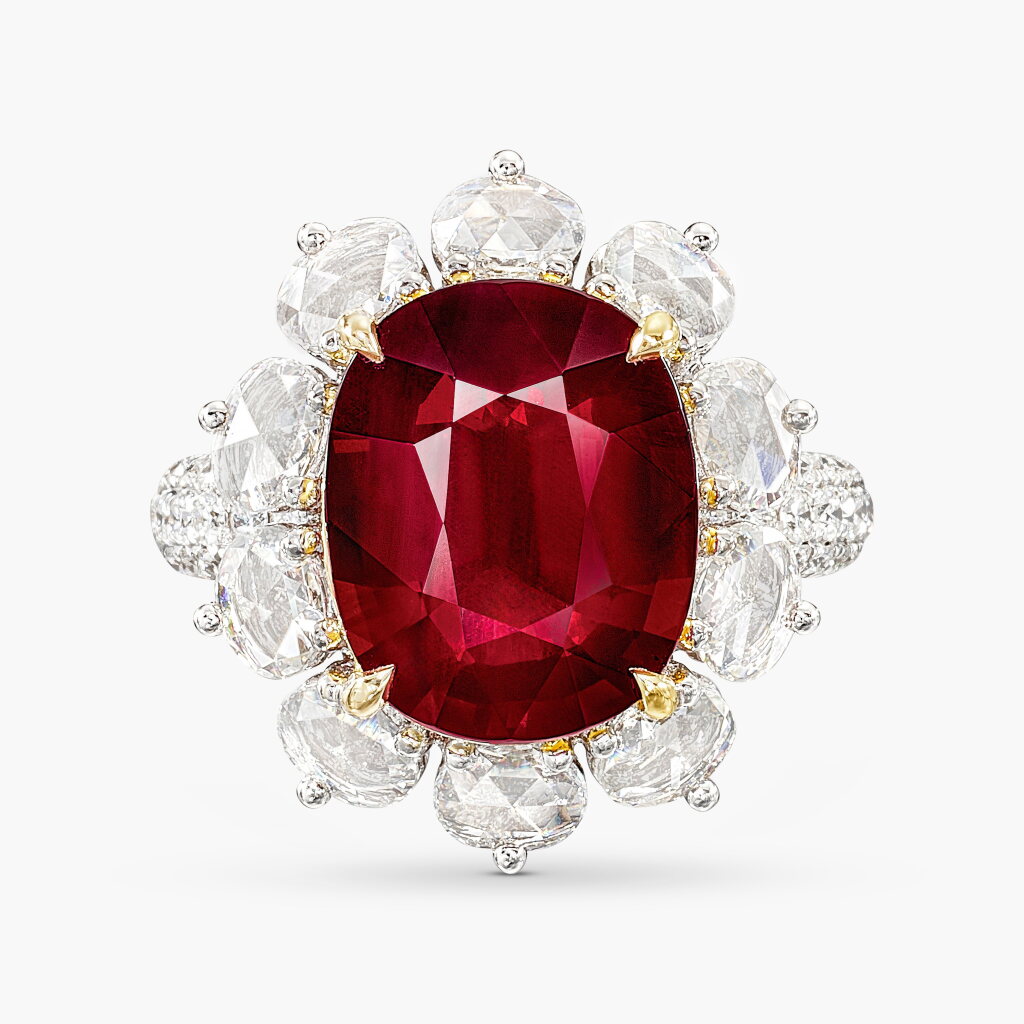 View full screen - View 1 of Lot 1750. Ruby and Diamond Ring | 5.09克拉 天然 「莫桑比克」未經加熱紅寶石 配 鑽石 戒指.
