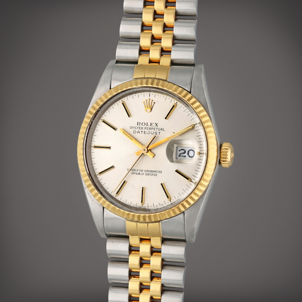 View full screen - View 1 of Lot 424. Reference 16013 Datejust | A stainless steel and yellow gold automatic wristwatch with date and bracelet, Circa 1984.
