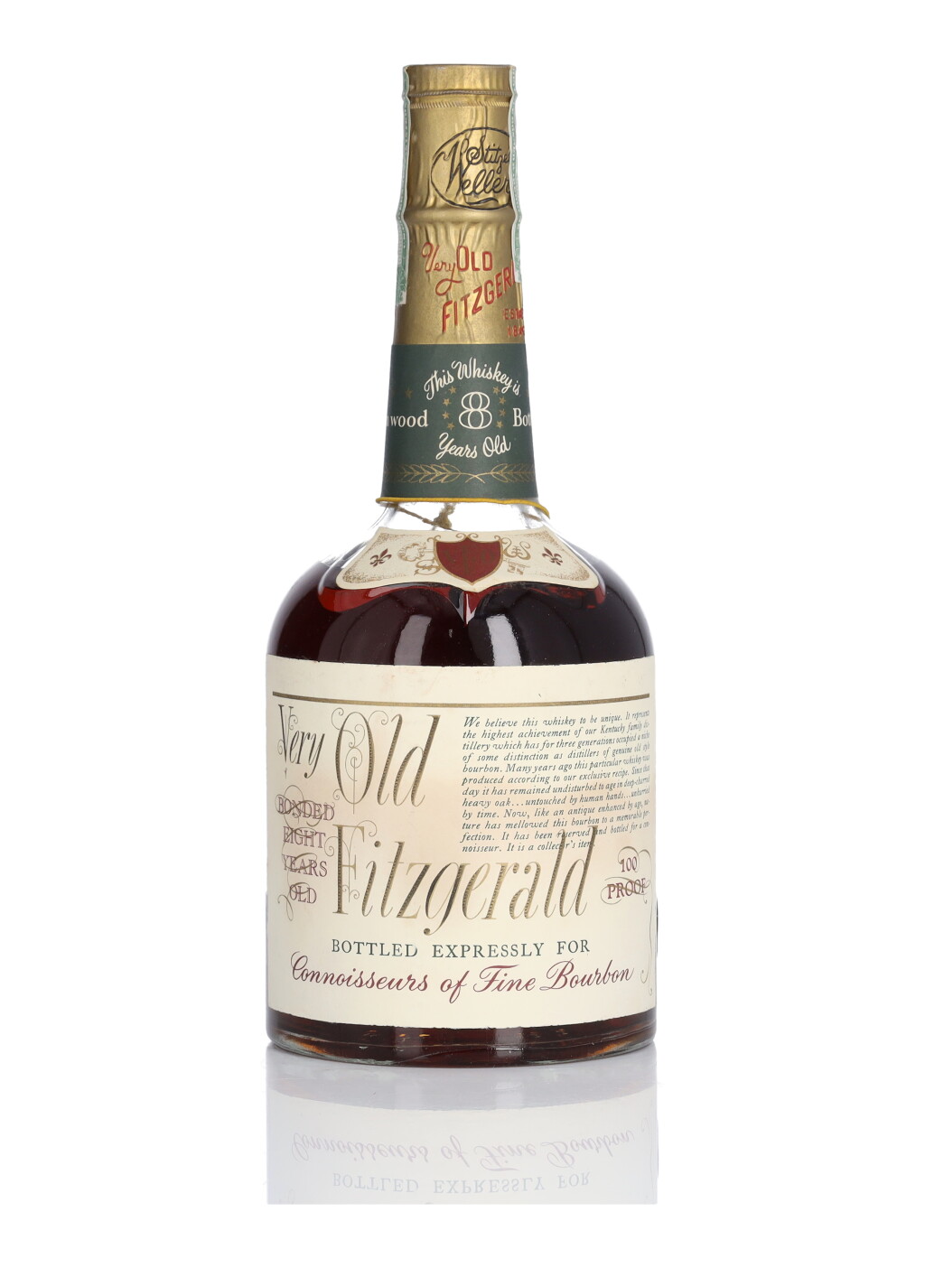 View full screen - View 1 of Lot 334. Very Old Fitzgerald 8 Year Old 100 Proof 1965 (1 Bottle 4/5 Quart).