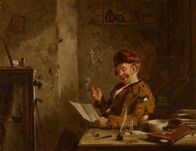 View full screen - View 1 of Lot 233. Writer with Pipe.