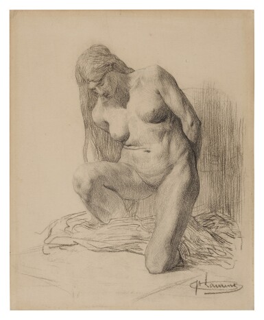 View full screen - View 1 of Lot 266. Recto: The Offering Verso: Study of an arm.