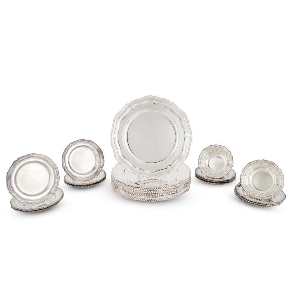 View full screen - View 1 of Lot 48. An English Silver Table Service, Roberts & Belk, Sheffield, Retailed by Garrard & Co., London, 1977 / 1982.