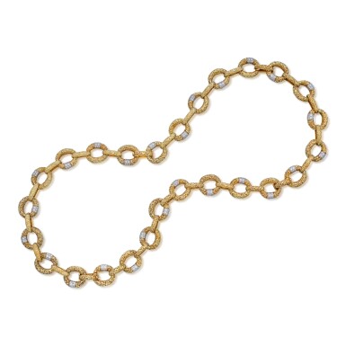 View full screen - View 1 of Lot 211. Gold and Diamond 'Chevalerie' Necklace-Bracelet Combination.