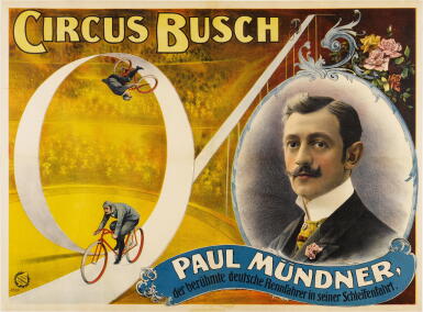 View full screen - View 1 of Lot 462. Mündner, Paul | From track cycling to the circus.