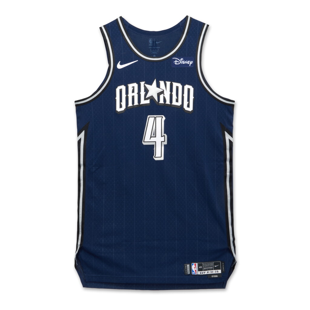 View full screen - View 1 of Lot 87. Jalen Suggs Orlando Magic 2023-2024 In-Season Tournament Game Worn City Edition Jersey.