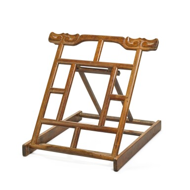 View full screen - View 1 of Lot 873. A 'huanghuali' folding mirror stand, Ming dynasty, 17th century.