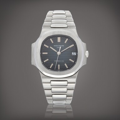 View full screen - View 1 of Lot 56. Retailed by Tiffany & Co. Nautilus, Reference 3800 A stainless steel wristwatch with date and bracelet Made in 1993 | 零售商為蒂芙尼:百達翡麗 | Nautilus 型號 3800 精鋼鍊帶腕錶備日期顯示,製作年份 1993.